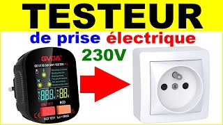 Testeur de prise électrique électronique différentiel voltmètre GVDA GD101B socket tester GVDA [upl. by Roselane535]