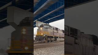 CP 7017 leads manifest with a KCS SD70ACe as a mid DPU railfan railroad cpkc [upl. by Ecinerev]