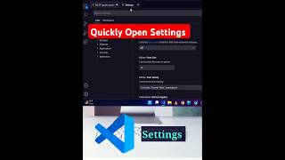 🖥️Quickly open settings in VS Code 🚀 VSCodetips [upl. by Sukul599]