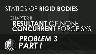 Statics of Rigid Bodies Chapter 2 Resultant of NonConcurrent Force Systems Prob 3 Part 12 PH [upl. by Nosned]