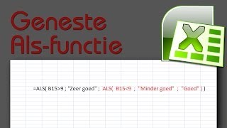 Cursus Excel Les 5 Geneste Alsfunctie [upl. by Yenwat]