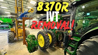 John Deere 8370R IVT removal Part 1 [upl. by Maffei]