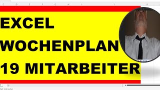 Excel Wochendienstplan kostenlos dienstplan maschine [upl. by Audwin]