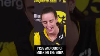 Caitlin Clark On Pros And Cons Of Entering WNBA shorts [upl. by Vinni]