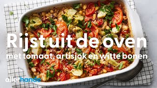 Rijstschotel uit de oven met tomaat artisjok en witte bonen  Recept  Allerhande [upl. by Akcimat471]