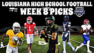 Epic Showdown Louisiana High School Football 2024 Week 8 Picks [upl. by Anaiuq]