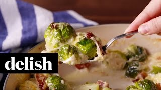 Cheesy Brussels Sprouts  Delish [upl. by Pilif]