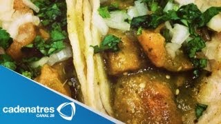 Receta para preparar tacos de chicharrón en salsa verde Comida mexicana [upl. by Nimajeb729]