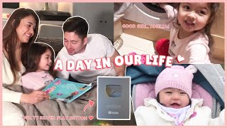 A Day In Our Life Unboxing our YT play button grocery shopping and more  Bangs GarciaBirchmore [upl. by Estevan]