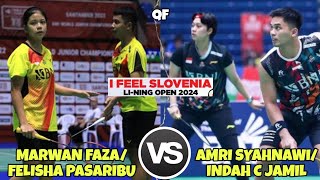 Marwan FazaFelisha Alberta Pasaribu vs Amri SyahnawiIndah Cahya C Jamil  SLOVENIA OPEN 2024  QF [upl. by Reginald800]