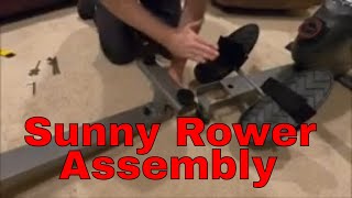 How To Assemble Sunny Health amp Fitness SPM Magnetic Rowing Machine [upl. by Enillebyam]