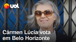 Eleições Cármen Lúcia presidente do TSE vota em Belo Horizonte [upl. by Ymmit]