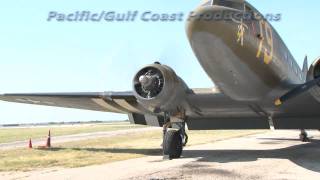 DC 3C 47 Engine Start and Runup  Vintage Flying Museum Fort Worth Texas [upl. by Tertias]