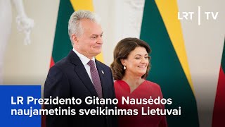 LR Prezidento Gitano Nausėdos naujametinis sveikinimas Lietuvai  20231231 [upl. by Mcroberts]