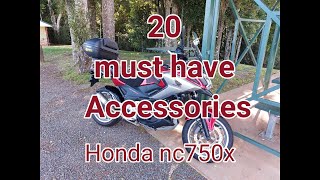 20 must have accessories  Honda nc750x [upl. by Halpern803]