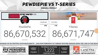 The moment when tseries passed Pewdiepie first time [upl. by Belle]