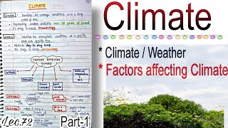 Climate Introduction Part 1  World Geography  Lec72  An Aspirant [upl. by Gittle]