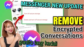 PAANO ITURN ON amp OFF ANG END TO END ENCRYPTION SA MESSENGER  REMOVE SECURE MODE  Riencyll Cabile [upl. by Stanislaw]