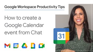 How to create a Google Calendar event from Google Chat [upl. by Sinclair]