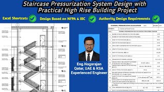 Staircase Pressurization with Practical High Rise Building Project l ExcelStep by Step Procedures [upl. by Tomasina]