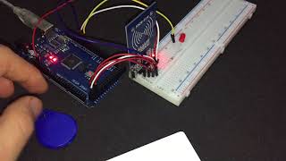 Arduino Mega ile RFİD MFRC522 Kartla LED AçmaKapama [upl. by Akcebar120]