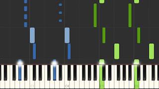 Basshunter  NOW YOURE GONE  Karaoke Piano Tutorial Synthesia [upl. by Hakvir]