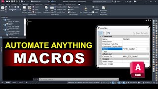 Automating task using MACROS in AutoCAD  Macros in AutoCAD [upl. by Razec]