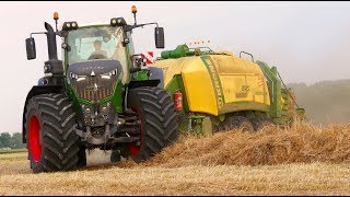 Baling Hay  Fendt 1050  Krone BigPack HDP VC amp VALTRA S233  Heath Super Chaser  AbemecStouten [upl. by Gwenni]