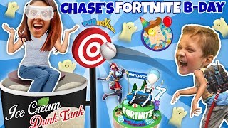 Chases 7th Birthday  Mommy Ice Cream Dunk Tank FUNnel Fam Vlog [upl. by Phoebe44]