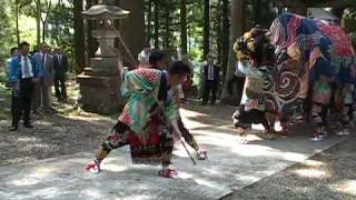 上畠地区の獅子舞富山県南砺市利賀村 [upl. by Ecnaret]