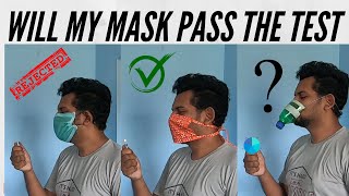 MASK TEST  Air Blow Test  Surgical Mask VS Stitched Mask VS Air Purifier Mask [upl. by Tehcac]