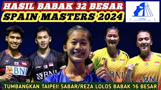 Hasil Semua Sektor 32 Besar Badminton Madrid Spain Masters 2024 Hari Ini [upl. by Tades]