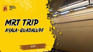 MRT Ride from Ayala Station to Guadalupe Station Metro Manila Philippines [upl. by Inotna]