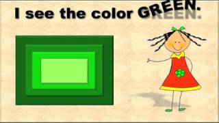 A Color Green Song  Color Songs for Children [upl. by Gerik]