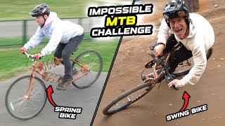 SWING BIKE vs SPRING BIKE  THE IMPOSSIBLE MTB CHALLENGE [upl. by Ellord]