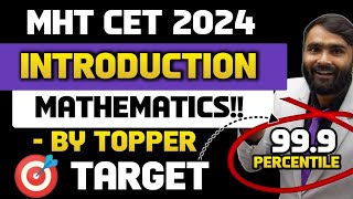 MHT CET 2024  INTRODUCTION  MATHEMATICS  🎯TARGET  PRADEEP GIRI SIR  GIRITUTORIALS [upl. by Nnylear]