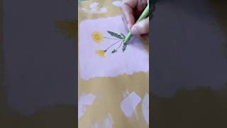 Painting a dandelion on an envelope  Mixed media in 60 seconds [upl. by Uzial121]