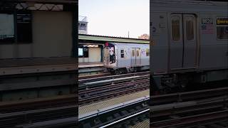 R160 M Train arriving at Hewes St mta train r160 mtrain shorts [upl. by Engracia]