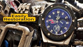 Hublot watch restorationhow to repair watch at home [upl. by Sibyl]