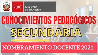 CONOCIMIENTOS PEDAGÓGICOS NOMBRAMIENTO DOCENTE 2021CONTRATA DOCENTE 20222023 [upl. by Ramel870]