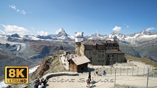 On Top Of Gornergrat Zermatt Switzerland 8K [upl. by Tedmann]