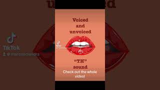 Voiced and unvoiced th sound  see comment for full video pronunciation englishspeaking ingles [upl. by Annaiuq613]