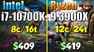 intel i710700K vs Ryzen 9 3900X  Test in 8 Games [upl. by Llerrat300]