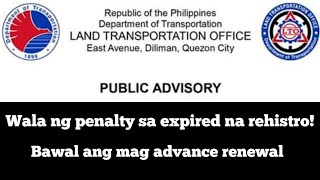 NEW LTO MEMO para sa nag expired ang rehistro at lisensya habang lockdown  TAGALOG [upl. by Oiluarb]