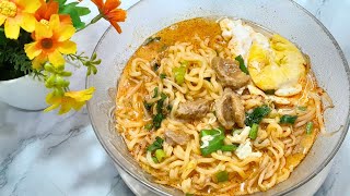 RESEP DAN CARA MEMBUAT MIE NYEMEK SEDAP LAKSA SINGAPORESIMPLE MUDAH DAN ENAK BERASA MIE RAMEN [upl. by Yemorej]