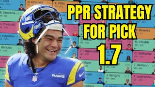 PPR Strategy For Pick 17 12Team Mock Draft [upl. by Martelli543]