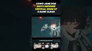 C0W0 Jane Doe vs 11 Shiyu Defense  Critical Node 07  Zenless Zone Zero [upl. by Areek]