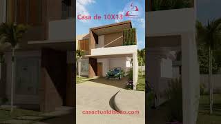 FACHADAS de CASA de DOS Pisos 10x13 con 3 Habitaciones [upl. by Dohsar669]