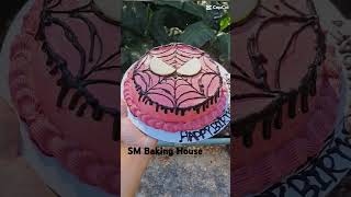 Spiderman Theme Cake 🕷️🕸️ vanillacakechocolatecakedecorating song shortvideo shorts [upl. by Annoif]