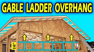 How to build a Gable Soffit Ladder Overhang [upl. by Filomena]